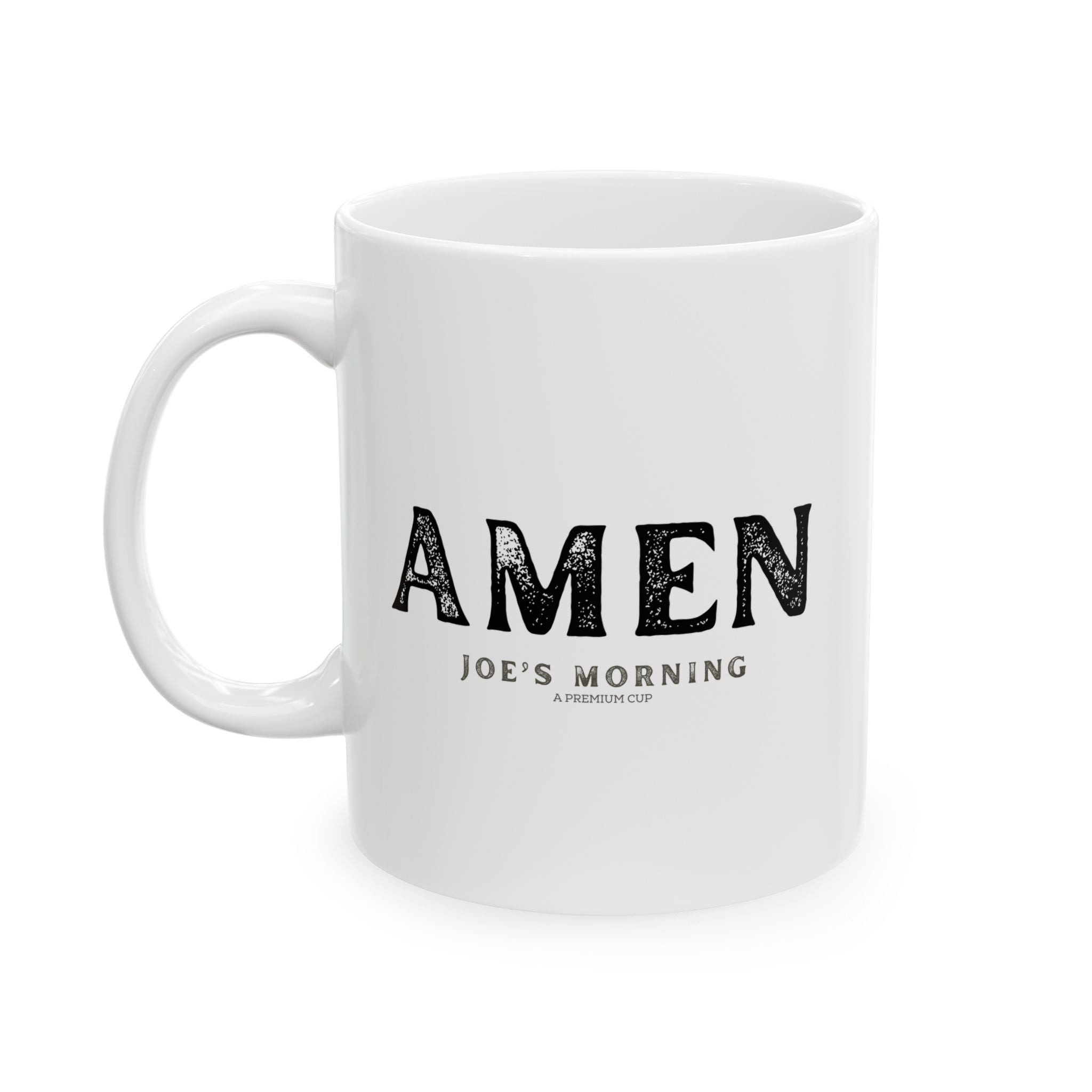Ceramic “Amen” Vintage Block Letter Coffee Mug