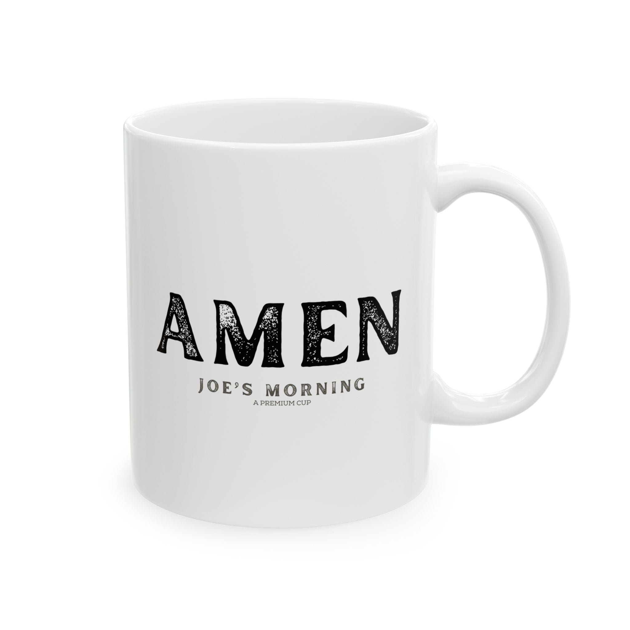 Ceramic “Amen” Vintage Block Letter Coffee Mug