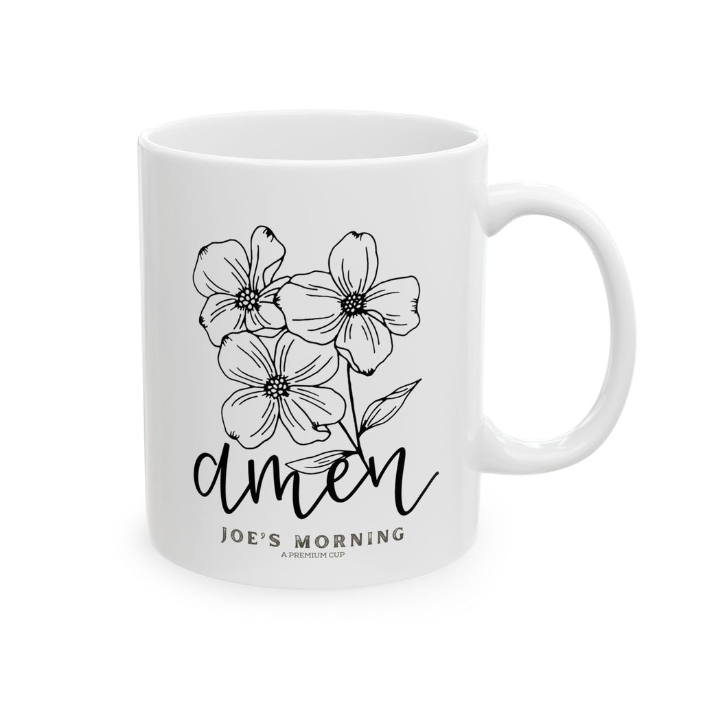 Floral “Amen” Ceramic Mug